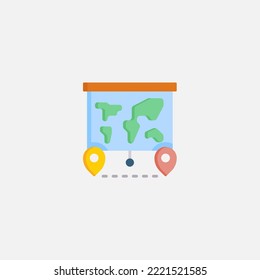 Map icon sign vector,Symbol, logo illustration for web and mobile