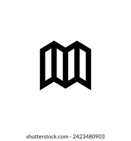 Map Icon Simple Line Style GPS Vector Perfect Web and Mobile Illustration 