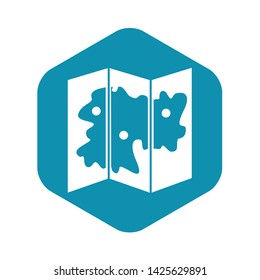 Map icon in simple style on a white background vector illustration