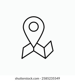 Map icon. simple vector icon