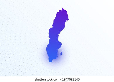 Map icon of Sweden. Colorful gradient map on light background. Modern digital graphic design. Light white backdrop vector illustration