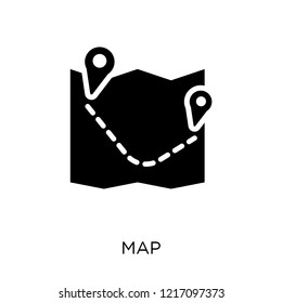 Map icon. Map symbol design from Maps and locations collection. Simple element vector illustration on white background.