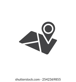 Icono de mapa Símbolo marcado con estilo relleno
