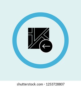 map icon symbol. Premium quality isolated map vector icon in trendy style. map element.
