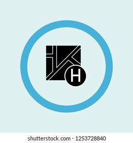 map icon symbol. Premium quality isolated map vector icon in trendy style. map element.