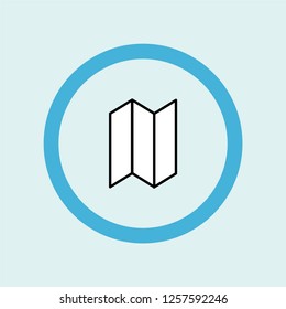 map icon symbol. Premium quality isolated map vector icon in trendy style. map element.