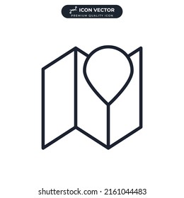 map icon symbol template for graphic and web design collection logo vector illustration