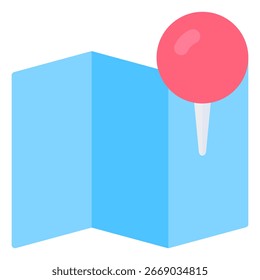 Símbolo de icono de mapa. Ilustración vectorial.