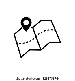 map icon symbol vector. on white background