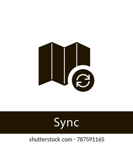 map icon. sync map. sign design