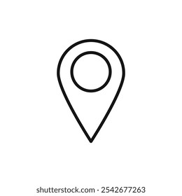 Map icon Thin line art isolated