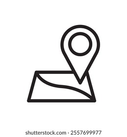 Map icon Thin line art collection