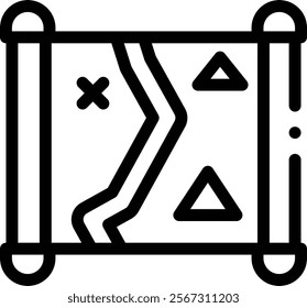 map icon. Thin Linear Style Design Isolated On White Background