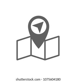 Map icon in trendy flat style isolated on white background. Symbol for your web site design, logo, app, UI. Vector illustration, EPS