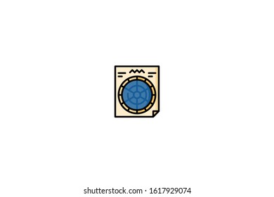Map icon in trendy flat style isolated on white background vector illustration