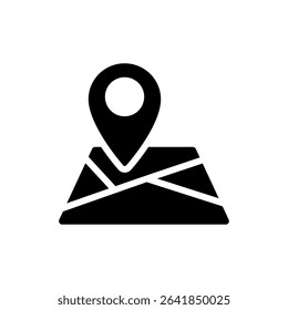 Map icon in trendy flat style isolated on white background. 