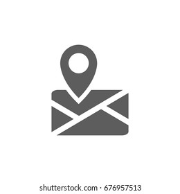 Map icon in trendy flat style isolated on white background. Symbol for your web site design, logo, app, UI. Vector illustration, EPS