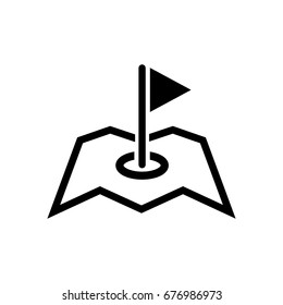 Map icon in trendy flat style isolated on white background. Symbol for your web site design, logo, app, UI. Vector illustration, EPS