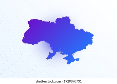 Map icon of Ukraine. Colorful gradient map on light background. Modern digital graphic design. Light white backdrop vector illustration
