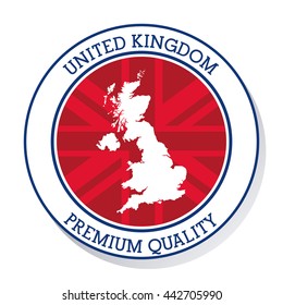 map icon. United kingdom design. vector graphic