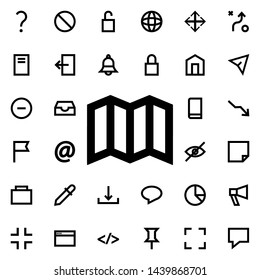 map icon. Universal set of web for website design and development, app development