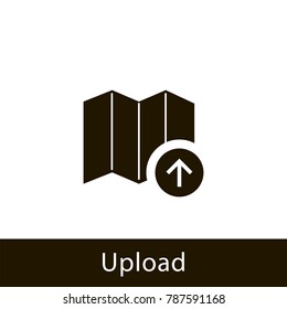 map icon. upload map. sign design