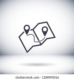Map icon vector 10 EPS