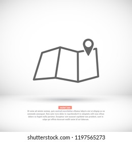 Map icon vector 10 EPS