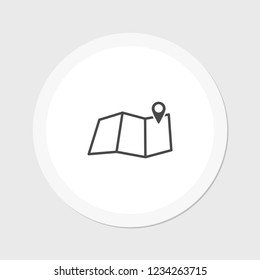 Map icon vector 10 EPS