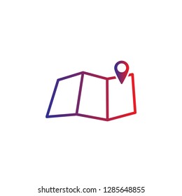 Map icon vector 10 EPS