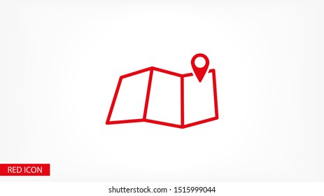 Map icon vector 10 EPS. lorem ipsum Flat Design JPG