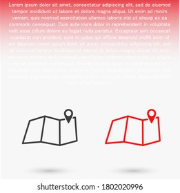 Map icon vector 10 EPS. lorem ipsum Flat Design