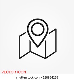 Map icon vector
