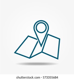 Map icon vector