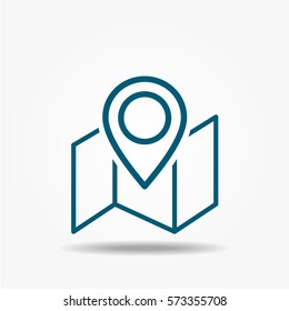 Map icon vector