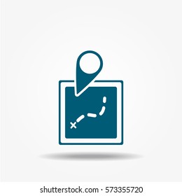 Map icon vector