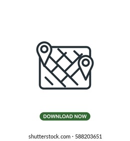 Map icon vector
