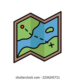 map icon vector design template in white background