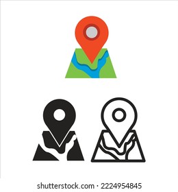 map icon. vector design for websites and apps.