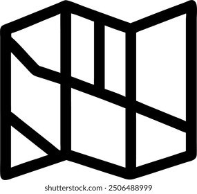 A map icon vector features a simple and clear representation of a map