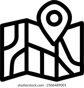 A map icon vector features a simple and clear representation of a map