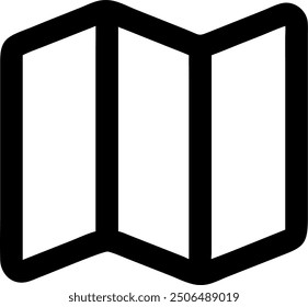 A map icon vector features a simple and clear representation of a map