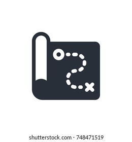 map icon vector. map icon glyph style design