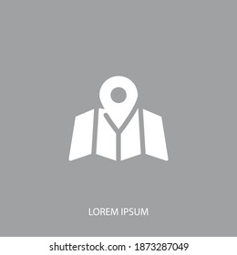map icon. Vector illustration EPS 10.