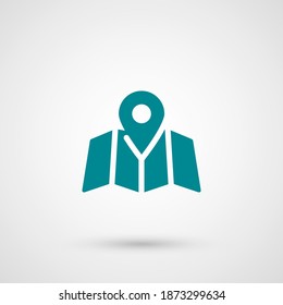 map icon. Vector illustration EPS 10.