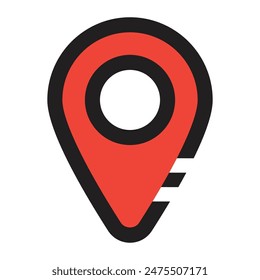 Map icon, vector illustration, filled style, best used for web