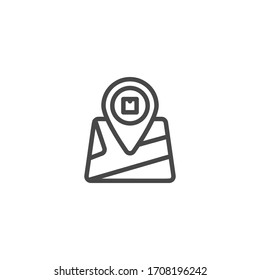 map icon vector illustration flat 