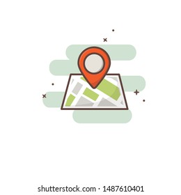map icon vector illustration,eps 10