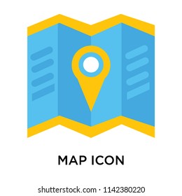 Map icon vector isolated on white background for your web and mobile app design, Map logo concept
