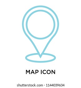 Map icon vector isolated on white background for your web and mobile app design, Map logo concept